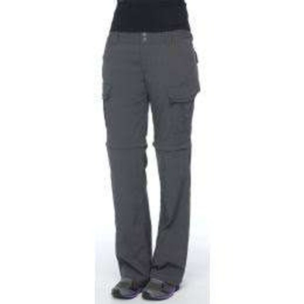 Prana Pants Womens 6 Gray Sage Convertible Zip Off Cargo Hiking Outdoor Travel